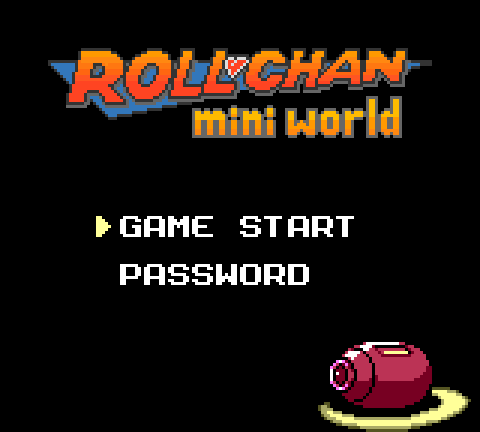 Roll-chan Mini World title screen